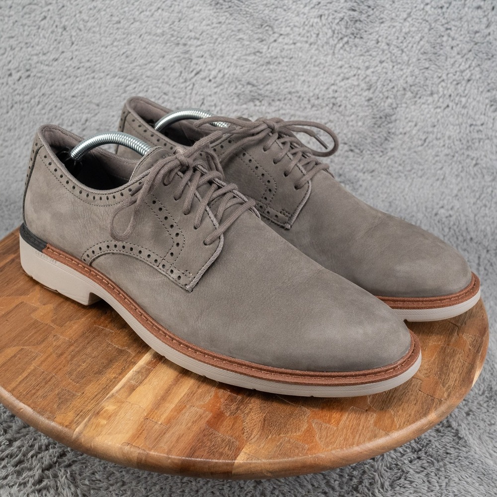 Cole Haan Go To Plain Toe Oxfords Casual Shoes Men's 12 Castle Rock Nubuck